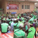 Sambut Hari Bhayangkara, Polresta Tangerang Baksos Bareng Komunitas Ojol
