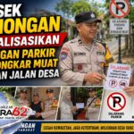 Polsek Panongan Sosialisasikan Larangan Parkir dan Bongkar Muat di Badan Jalan Desa kepada Perusahaan