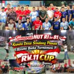 Semarak HUT RI ke-81, Didik Darmadi,S.Sos Kepala Desa Sindang Panon Resmi Buka Turnamen RW.11 Cup di Sindang Panon Regency