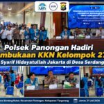 Polsek Panongan Hadiri Pembukaan KKN Kelompok 275 UIN Syarif Hidayatullah Jakarta di Desa Serdang Kulon