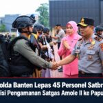 Kapolda Banten Lepas 45 Personel Satbrimob dalam Misi Pengamanan Satgas Amole II ke Papua Tengah